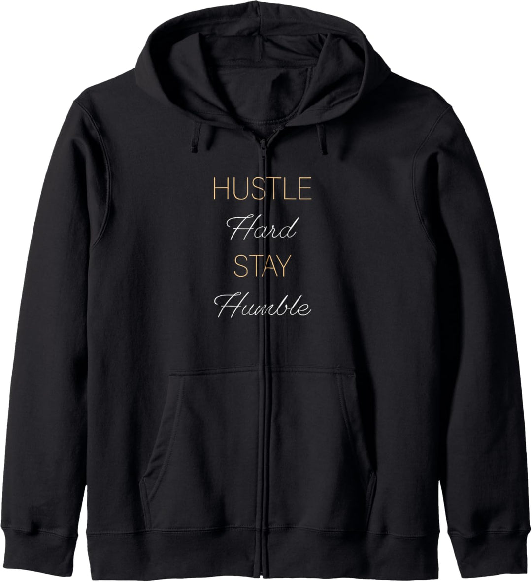 Hustle Hard Stay Humble Simple Letter Word Stack Kapuzenjacke