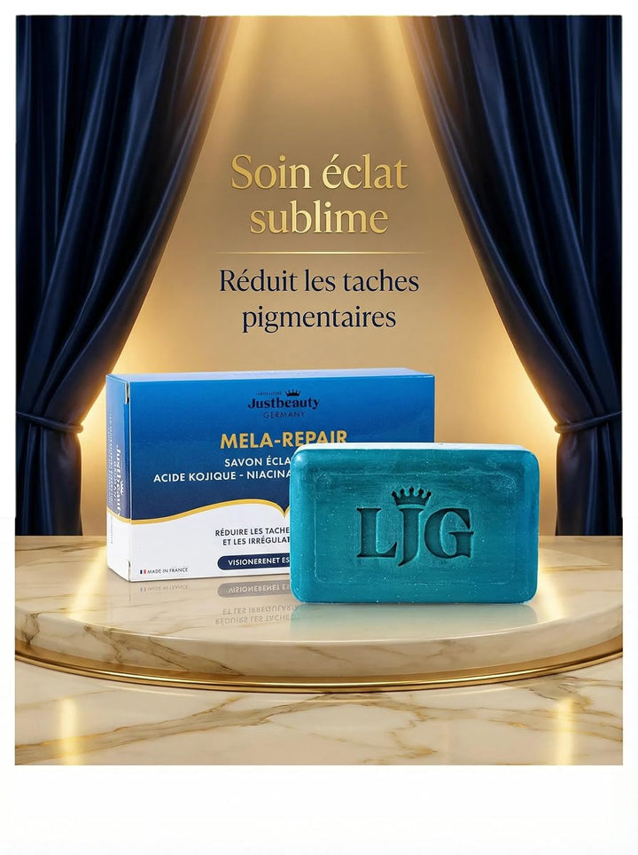 "Aufhellende Luxus-Seife – Mela-Repair mit Kojicsäure, Niacinamid, Glutathion &amp; Arbutin für strahlen