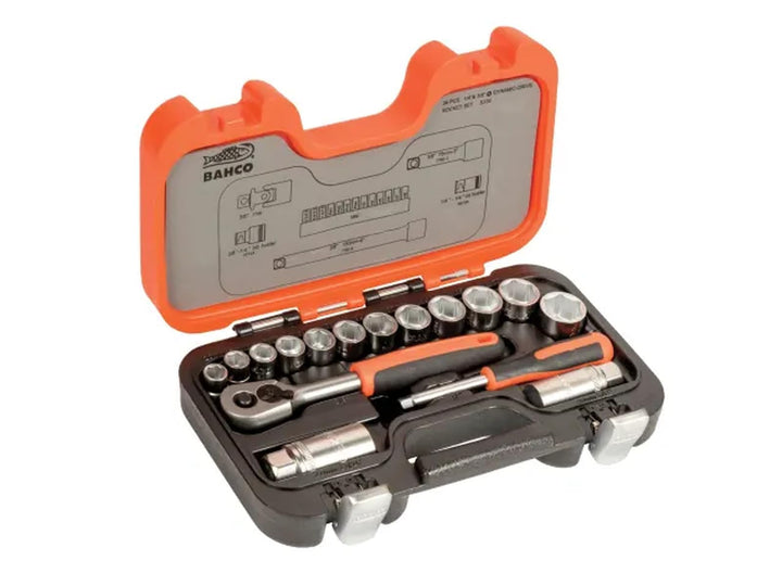 Neuer Bahco Belzer Steckschlüsselsatz 1/4" und 3/8" - 34 Teilig 1 Stil A, 1 Stil A