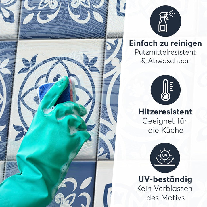 CREATISTO Mosaik Klebefliesen Stickerfliesen Fliesenfolie - Klebefolie Aufkleber für Wand-Fliesen I