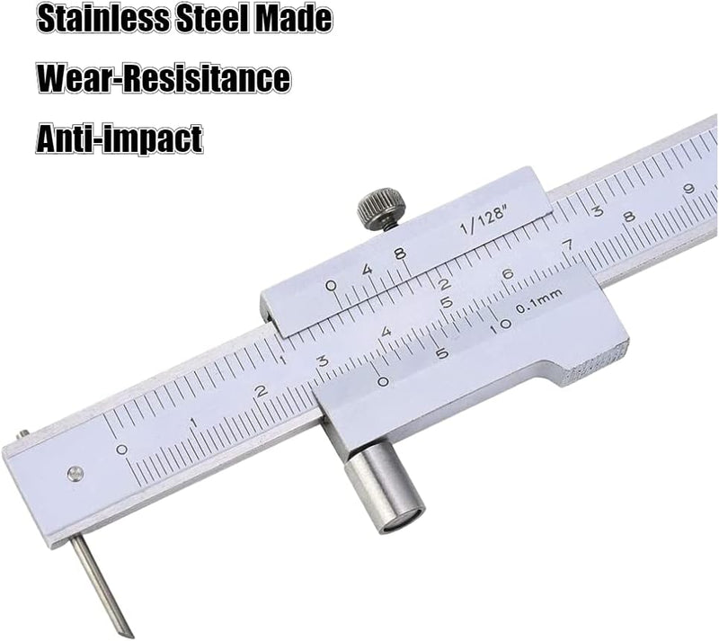 Fafeicy 0~200 mm Messschieber, Messschieber aus Edelstahl Parallel gekreuzter Messschieber Mikromete
