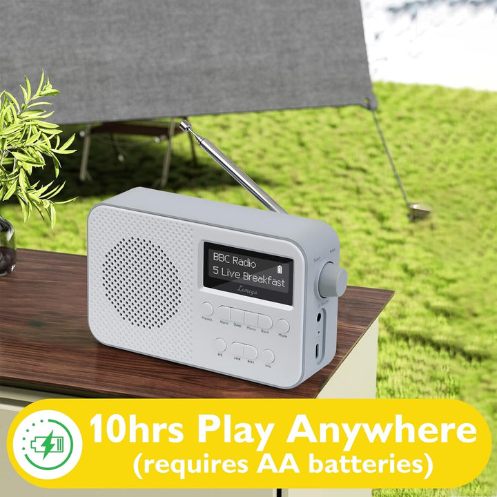 LEMEGA PR2 Max DAB/DAB+ Digitalradio mit Bluetooth,Tragbares UKW-Radio mit 10 Stunden Akkulaufzeit,D
