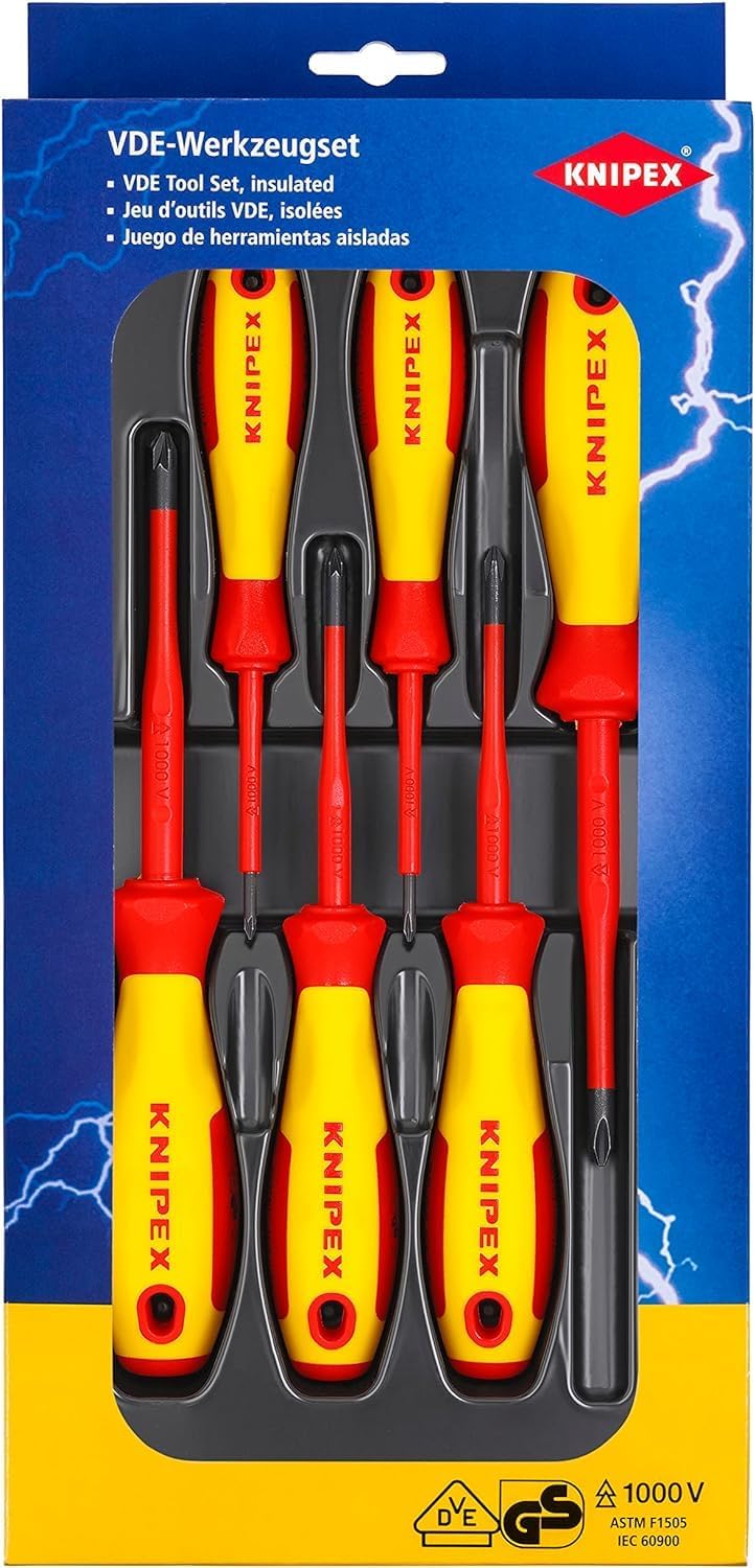 Knipex VDE Schraubendreher-Paket Phillips® / Pozidriv® (SB-Karte/Blister) 00 20 12 V03