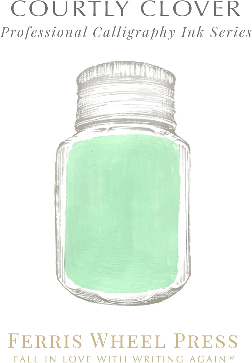 Ferris Wheel Press Calligraphy Ink | Courtly Clover Light Green | 28ml Light Green 28 ml, Light Gree