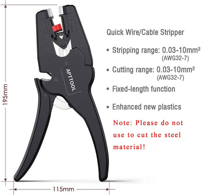 APTTOOL Abisolierzange Automatisch, Klein Abisolier Zange, Abisolierwerkzeug mit Selbsteinstellenden