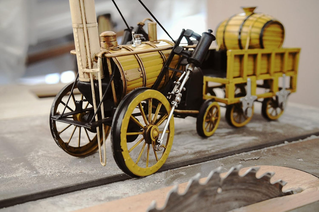 1829 Yellow Stephenson Rocket Steam Locomotive