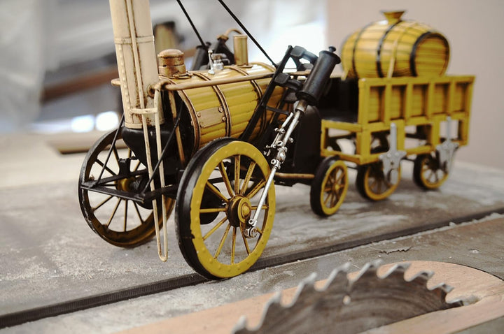 1829 Yellow Stephenson Rocket Steam Locomotive