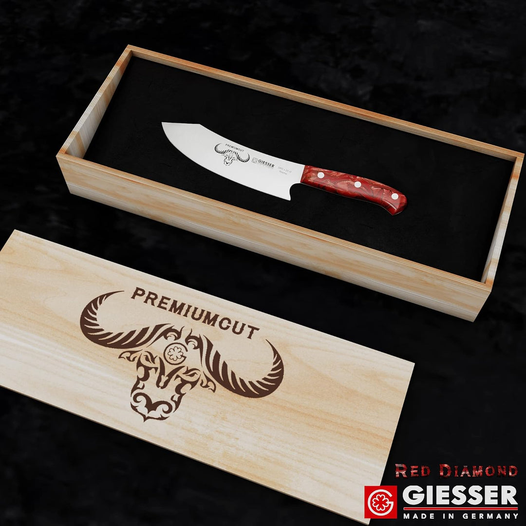 Giesser seit 1776 - Made in Germany - Kochmesser 20 cm Red Diamond, PremiumCut Chefs No 1, Küchenmes