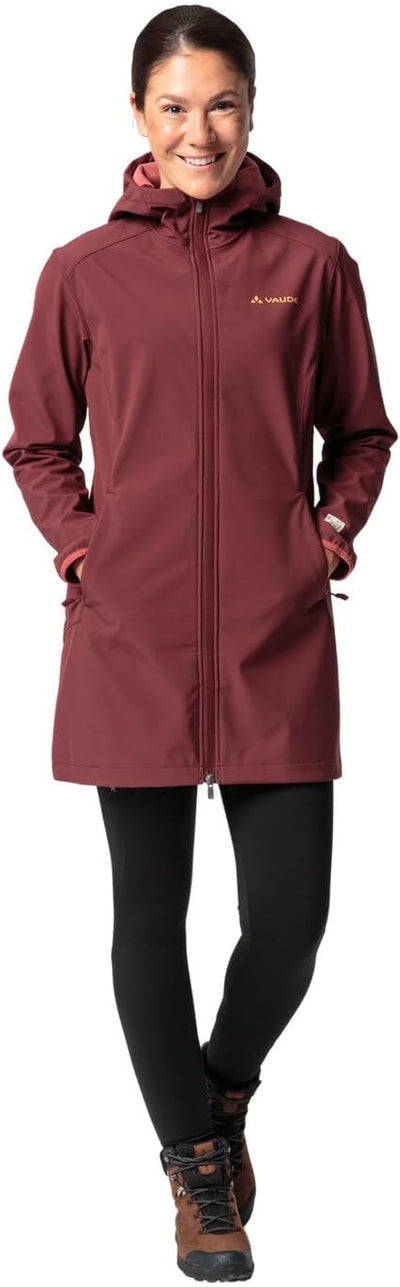 VAUDE Damen Women's Moena Softshell Parka Jacke 34 dark cherry, 34 dark cherry