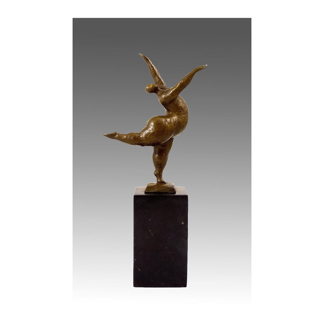 Kunst & Ambiente - Bronzeskulptur - XXL Tänzerin - balancierend - signiert Milo - Bronzefigur