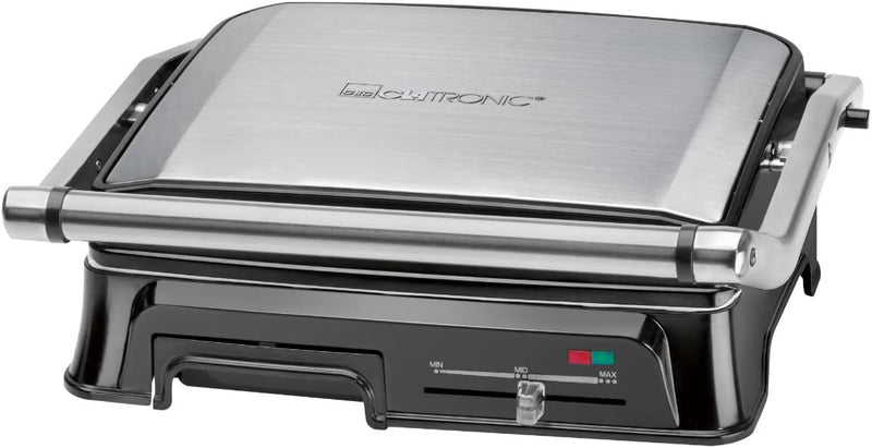 Clatronic KG 3571 elektrischer Kontaktgrill, Multigrill, Elektrogrill für beidseitiges & fettfreies