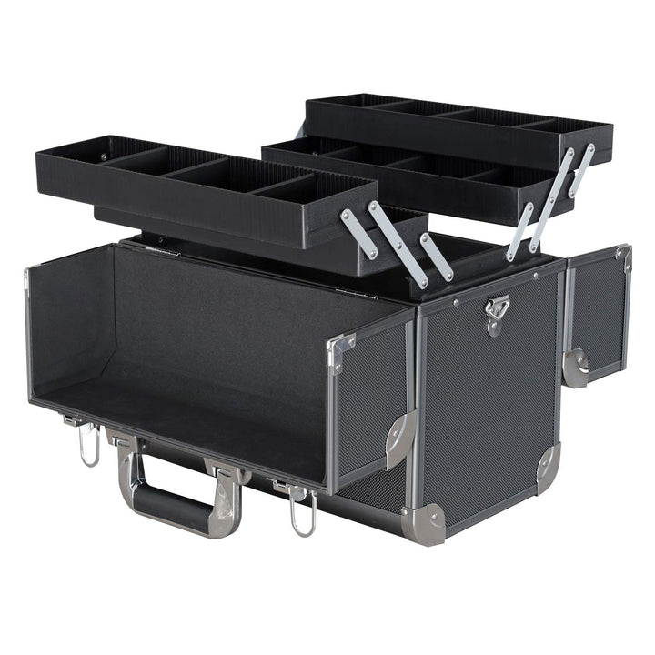 HMF 14902-02 Alu Werkzeugkoffer leer | Angelkoffer | individuelle Trennwände | 36,5 x 35 x 22 cm | S
