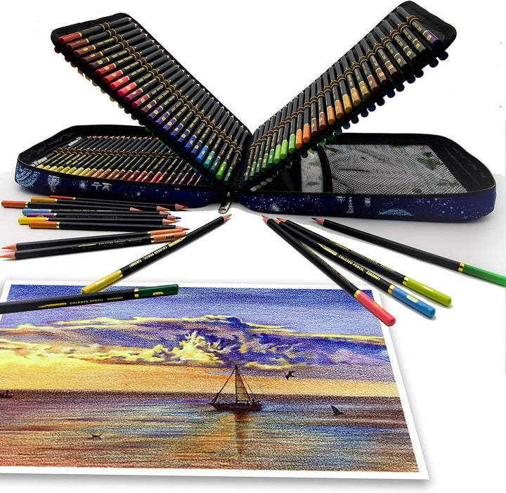 ZZONEART 120 Buntstifte Set mit Premium Zipper federtasche,Professionelles farbstift Zeichnen-Set fü