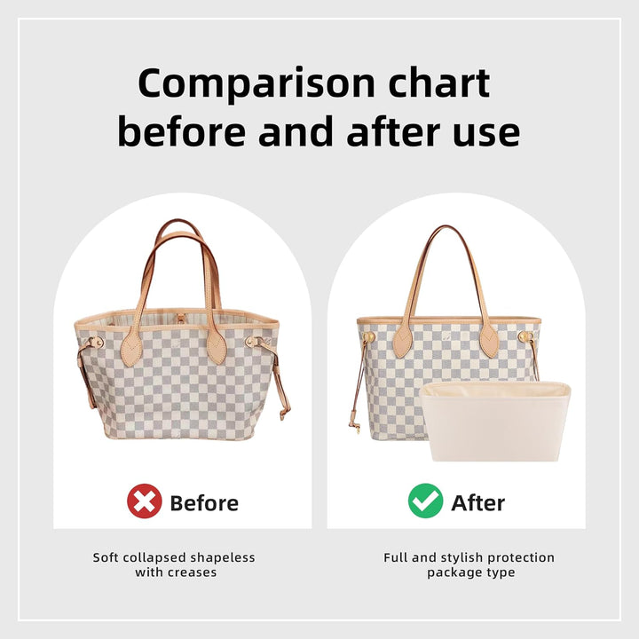 DGAZ Seide Handtasche Organizer für LV Neverfull PM/MM/GM, Taschenorganizer Tasche in Tasche Organiz