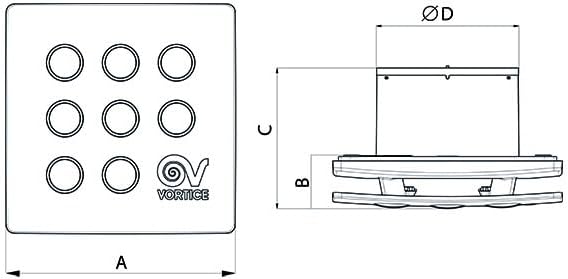MFO100/4 11145 Sprial-Entlüfter zur Wandmontage 10 cm, ohne Timer