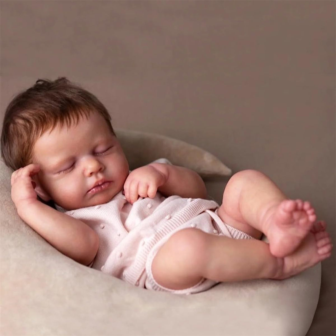 Zero pam Reborn Baby Vollsilikon Lebensecht-50CM Reborn Puppen Lebensecht, Silikon Baby Mädchen, Bab