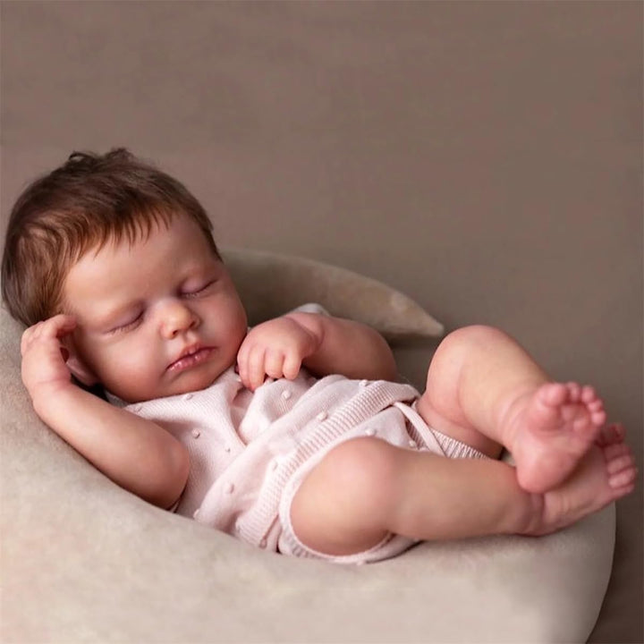 Zero pam Reborn Baby Vollsilikon Lebensecht-50CM Reborn Puppen Lebensecht, Silikon Baby Mädchen, Bab