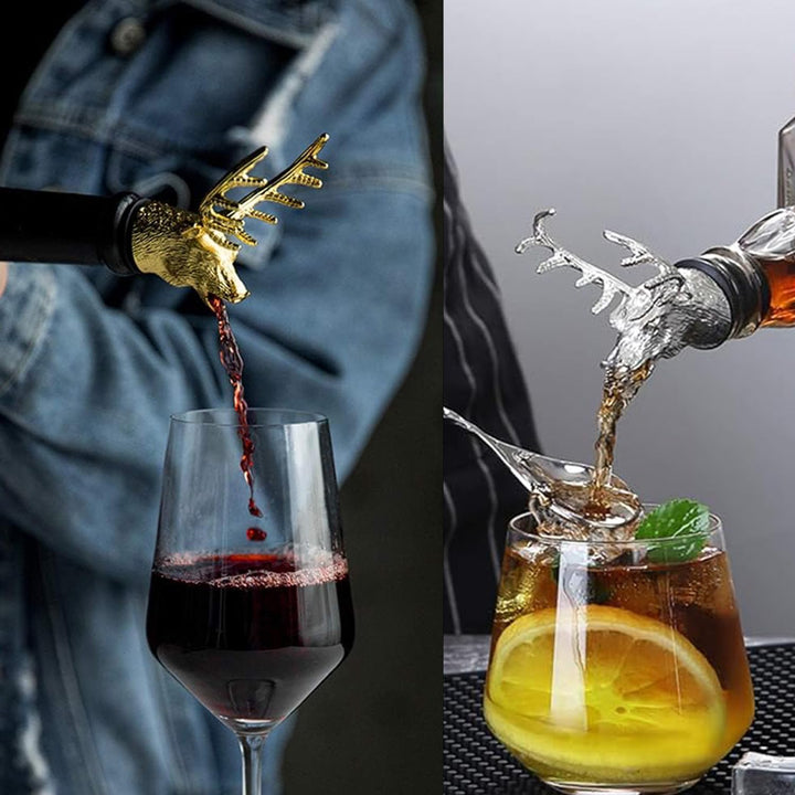 2 Stücke Ausgiesser Für Flaschen Wein, Ausgiesser Spirituosen, Weinverschlüsse Metall, Für Weinflasc