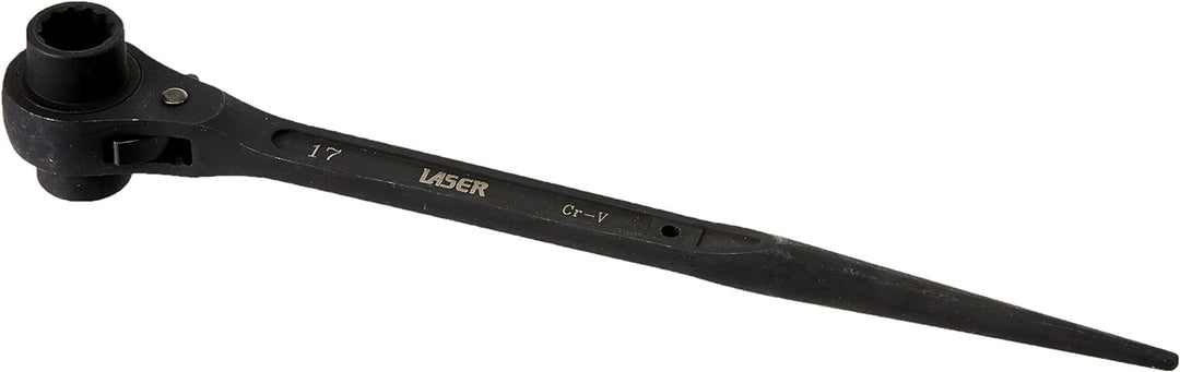 Laser 0180 0180 Ratschenschlüssel mit Konischem Griff, 17 mm 19 mm