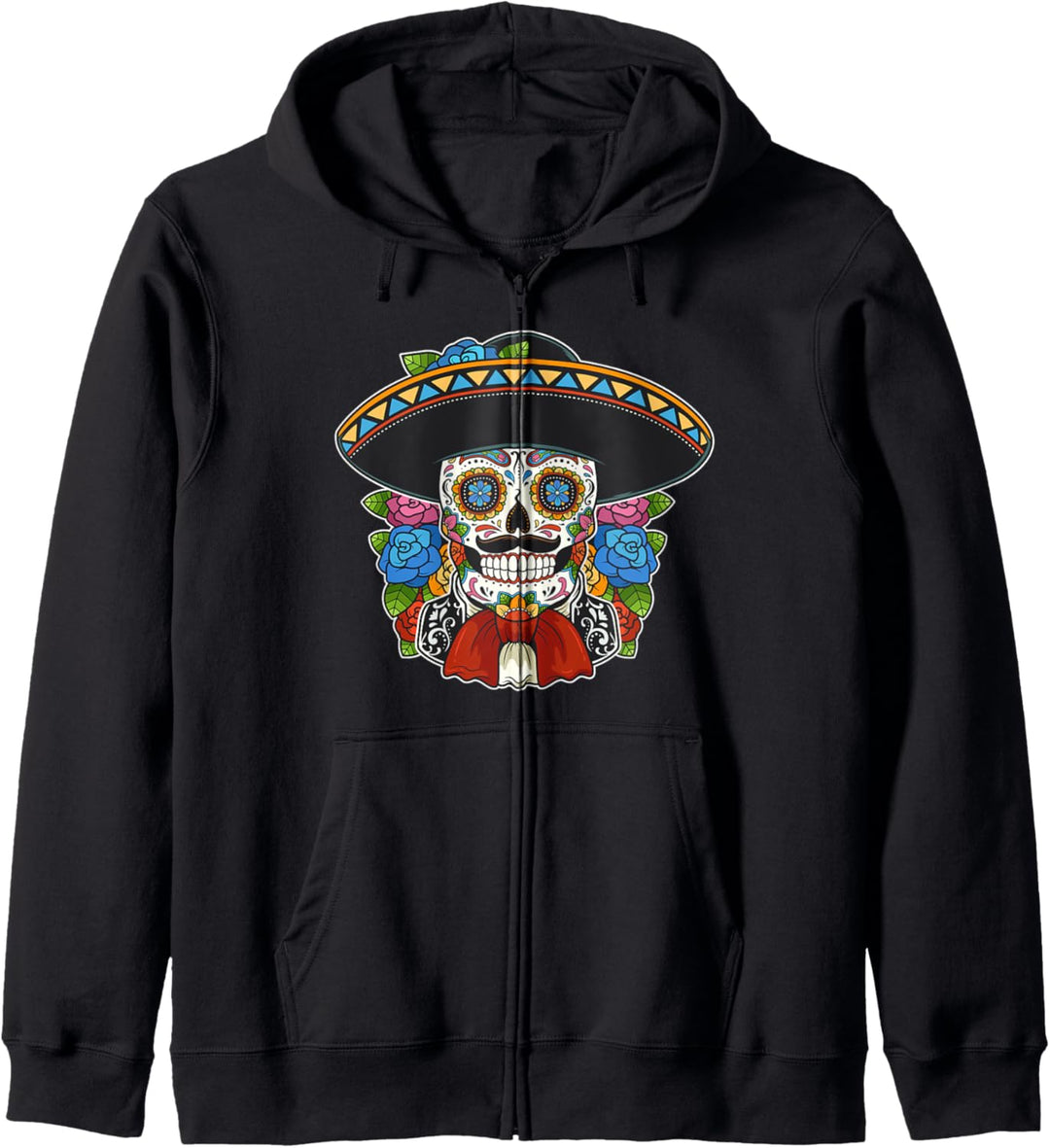 Zuckerschädel Mexikaner Senor Calavera Dia De Los Muertos Kapuzenjacke