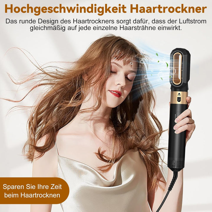 Haarstyler Hair Styler Set Airstyler 6 In 1 Mit Warmluftbürste föhn diffusor Airflow Lockenstab Auto