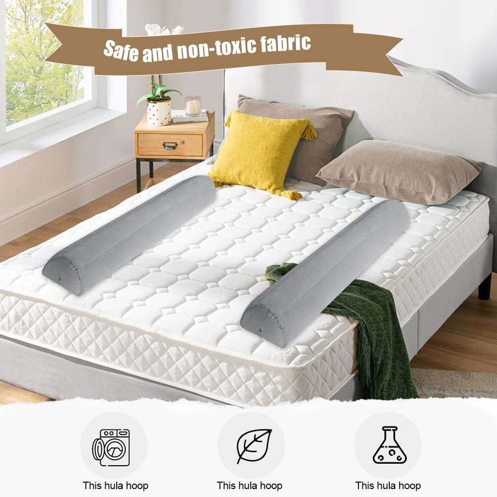 2er Pack Rausfallschutz Bett Reise Aufblasbar, 130CM Tragbares Faltbares Bettgitter Rausfallschutz A