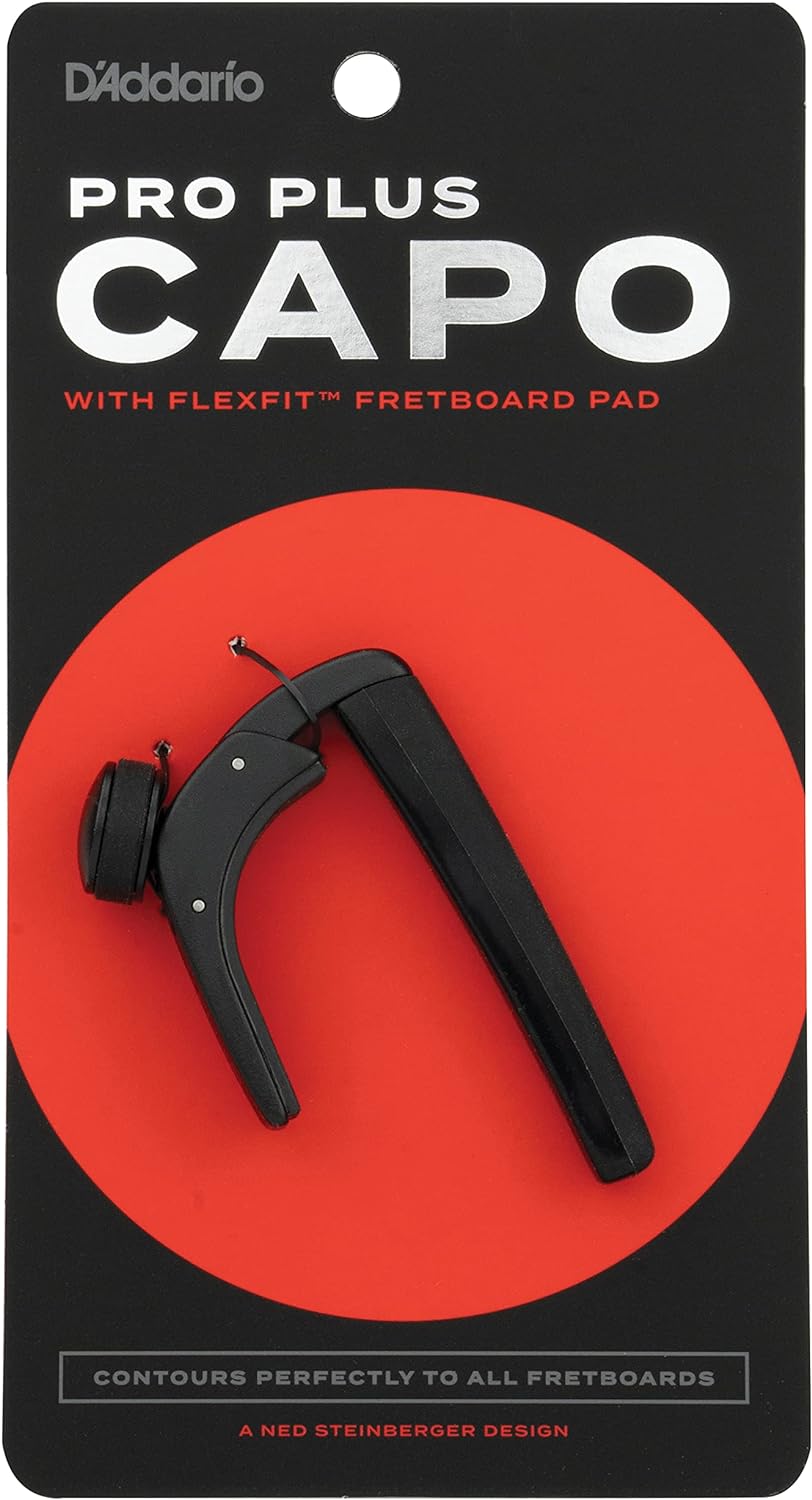D'Addario Planet Waves D'Addario Pro Plus Capo, Schwarz, PW-CP-19, Schwarz