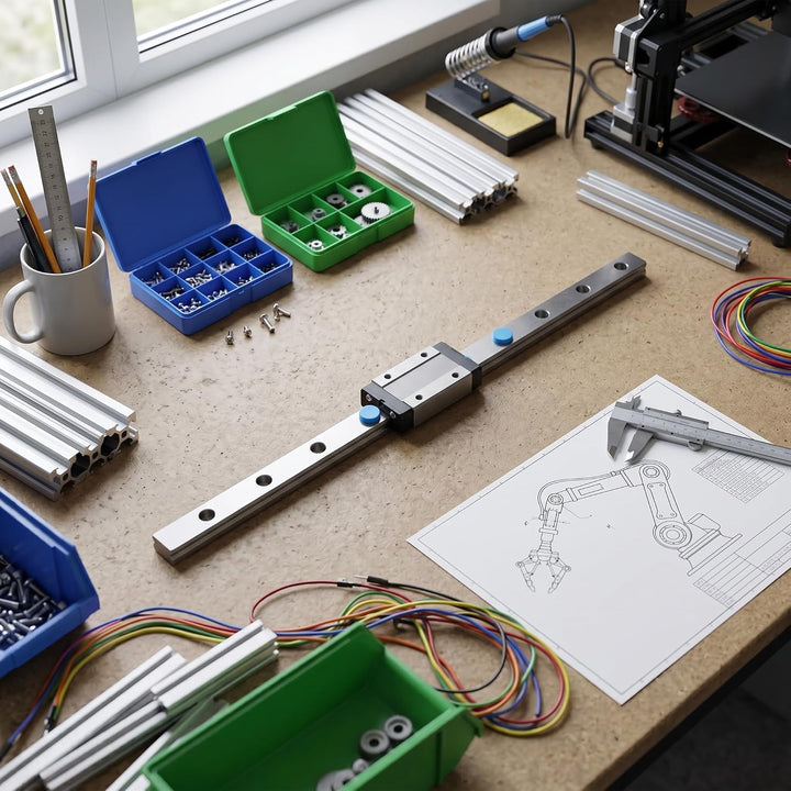 MGN12H Mini-Schienenführung Lineares Schiebewerkzeug mit MGN12H Schlossblock für 3D-Drucker und CNC-