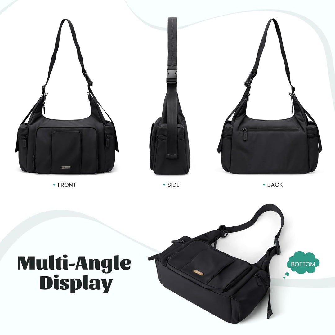 Puffer Wickeltasche, 14 l, grosse Kapazität, Reise-Wickeltasche, Crossbody-Krankenhaus-Tasche für Ma