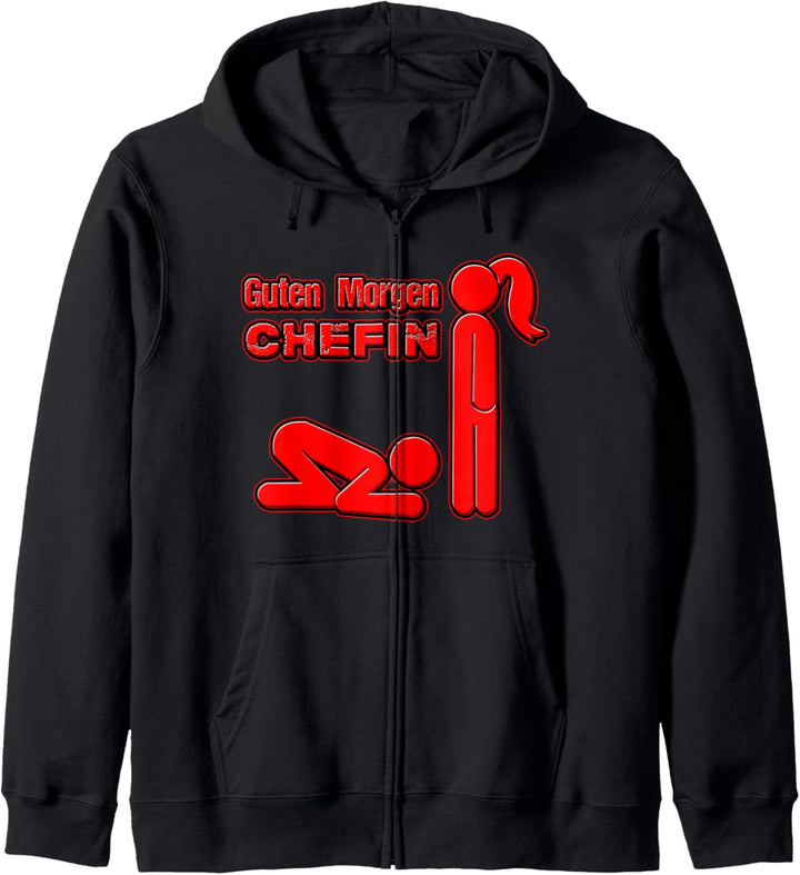 Herren Ehemann Ehefrau Geschenk JGA Guten Morgen Chefin Kapuzenjacke