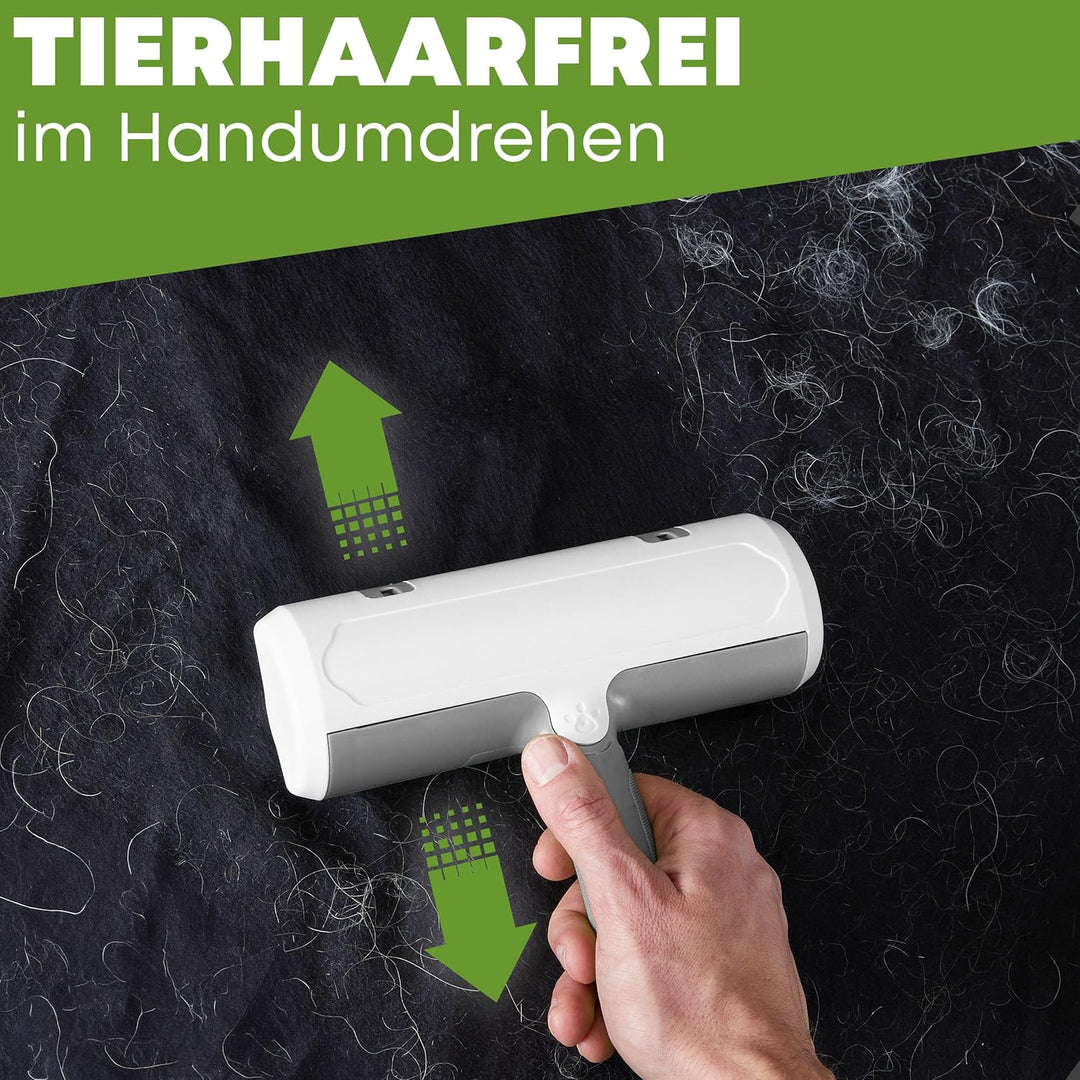 NEUHEIT 2026 - DOGGYBOO® Selbstreinigender Tierhaarentferner – Premium Fusselrolle für Hundehaare un