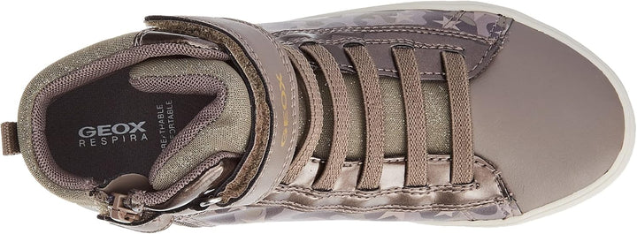 Geox Mädchen J Gisli Girl A Sneakers 27 EU Smoke Grey Platinum, 27 EU Smoke Grey Platinum