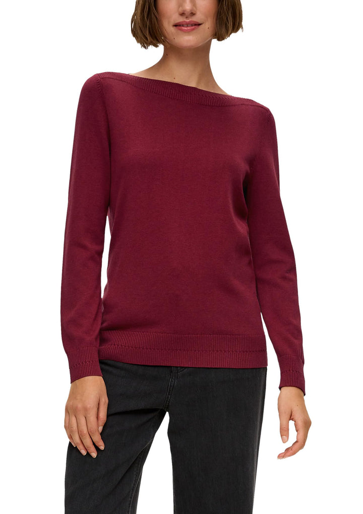 s.Oliver Damen Pullover mit U-Boot Ausschnitt 34 3871, 34 3871
