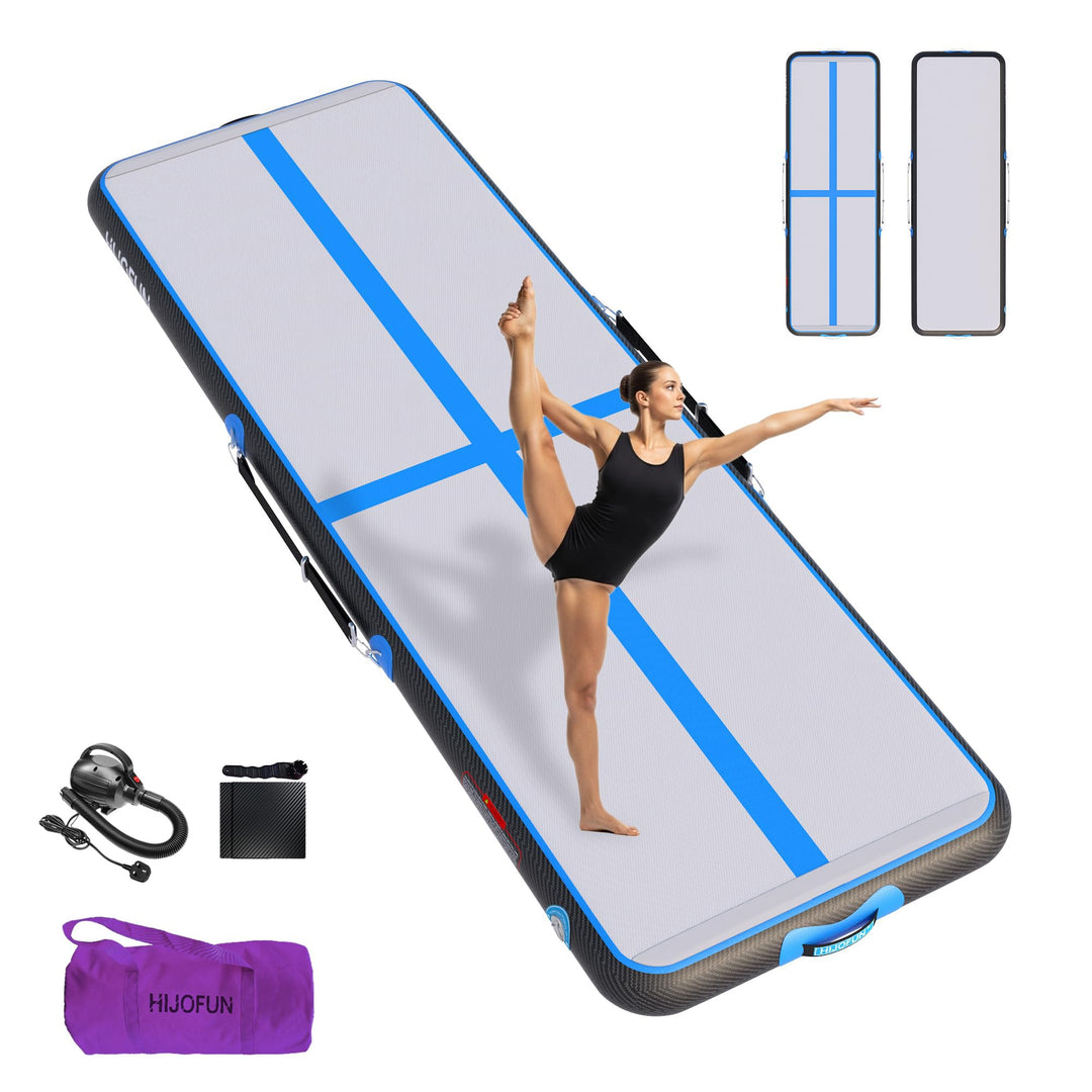 HIJOFUN Aufblasbare Gymnastik Tumbling Matten 3M 4M 5M 6M 20CM Höhe Trainings Matte Länge Bodenmatte