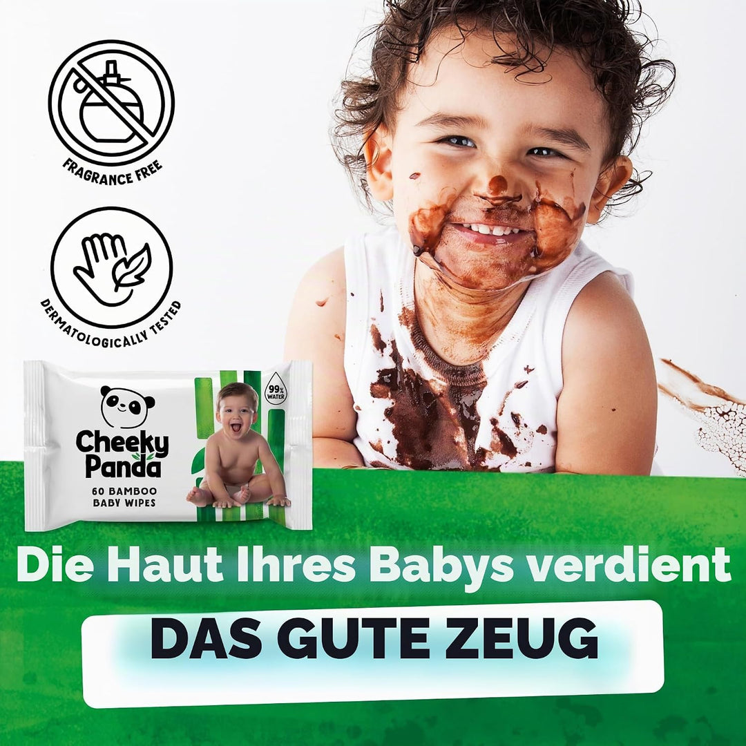 The Cheeky Panda Baby Feuchttücher Bambus | 720 Eco Tücher | Sanft Und Weicher | Baby Erstausstattun