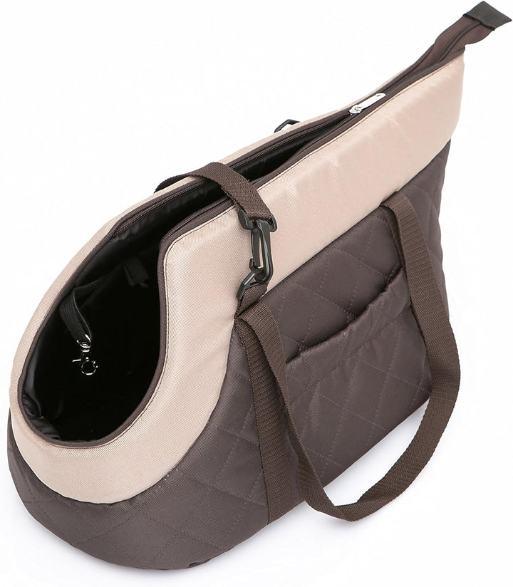PillowPrim Hundetasche Tragetasche für kleinen und mittleren Hund Welpen Katze, Rucksack Braun - von