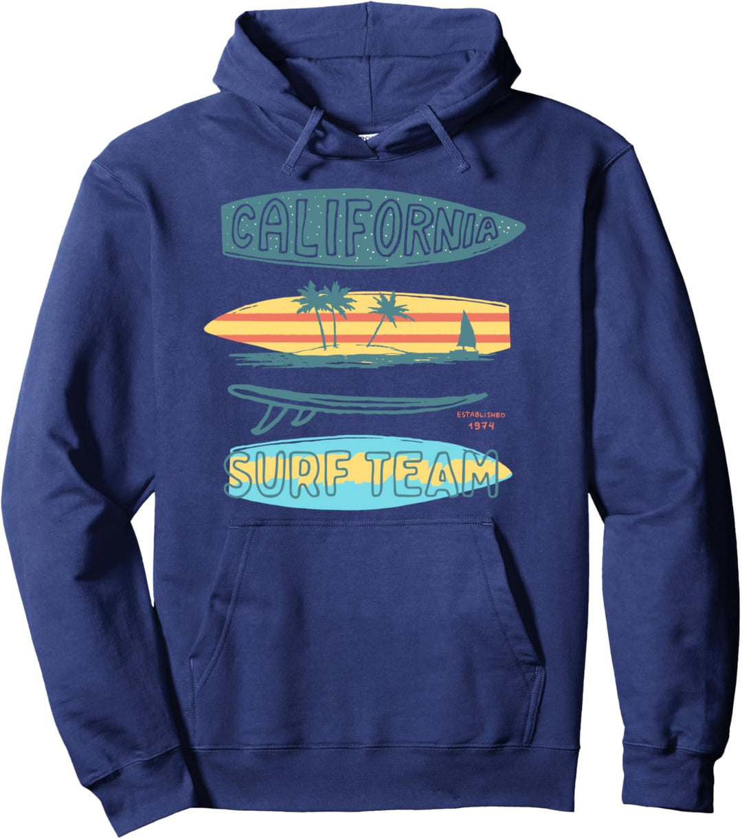 California Surf Team Surfboard Stacked Pullover Hoodie
