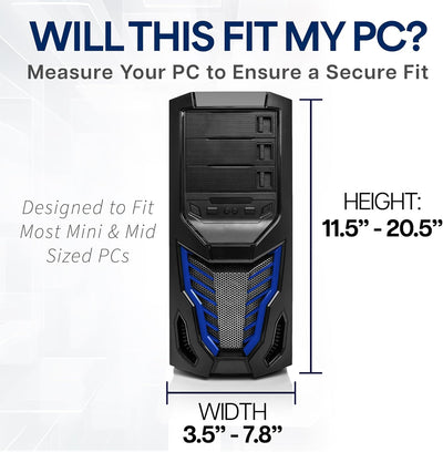 VIVO MOUNT-PC01 Verstellbare PC-Halterung für Schreibtisch und Wand, Computergehäuse-Halterung mit D