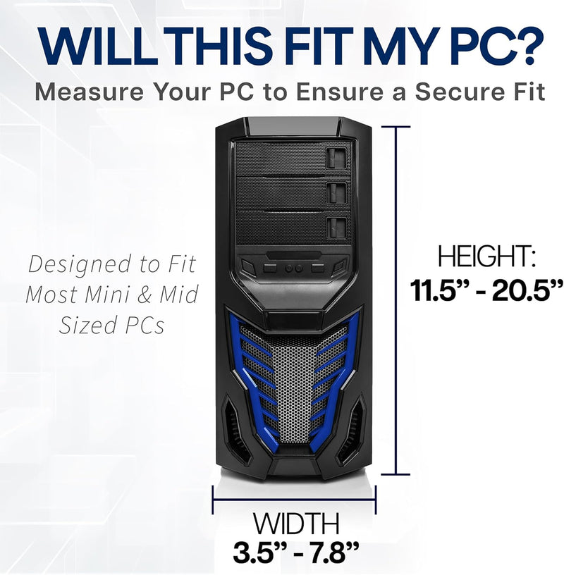 VIVO MOUNT-PC01 Verstellbare PC-Halterung für Schreibtisch und Wand, Computergehäuse-Halterung mit D