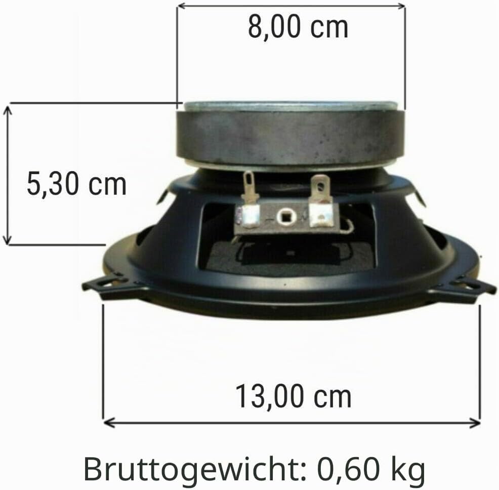 MASTER AUDIO 1 MA13W/4 MA 13W/4 professionele woofer 13,00 cm 130 mm 5" 80 watt rms 160 watt max 4 o
