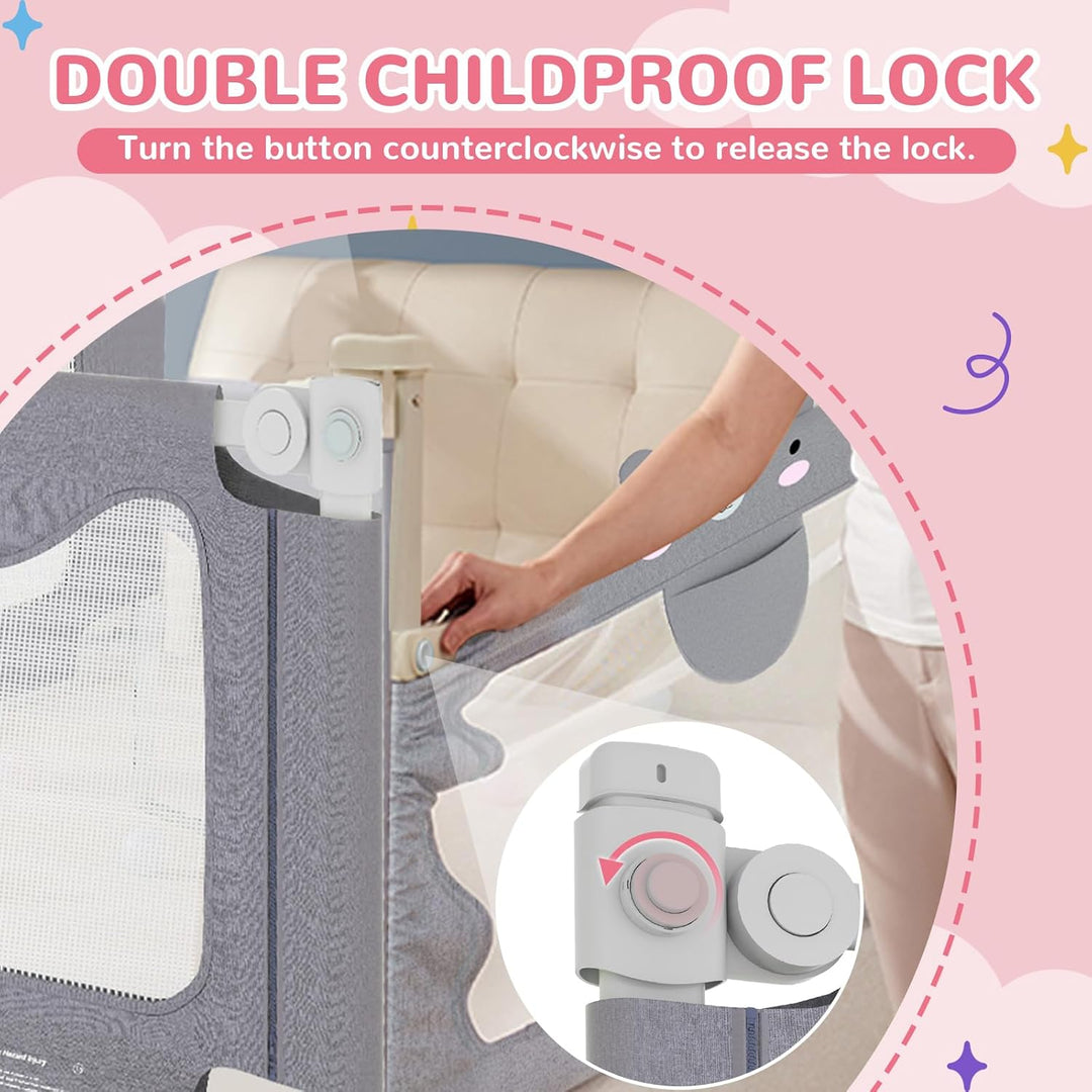 Rausfallschutz Bett 180cm, Bett Rausfallschutz Kinder, Bettgitter Bettschutzgitter Kinderbettgitter