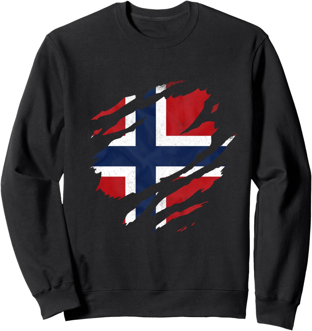Norwegische Fahne Norge Noreg Skandinavien Flagge Norwegen Sweatshirt