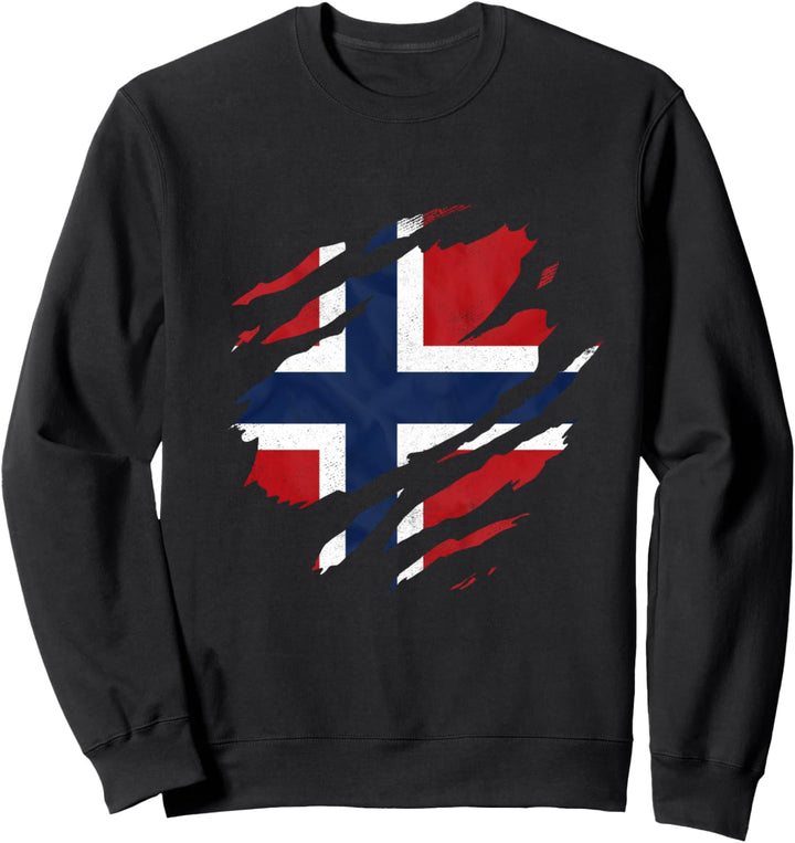 Norwegische Fahne Norge Noreg Skandinavien Flagge Norwegen Sweatshirt