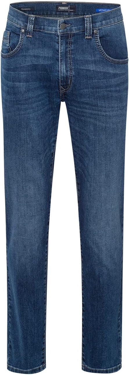 PIONEER AUTHENTIC JEANS Herren Jeans Rando 42W / 30L Dark Blue Used Buffies, 42W / 30L Dark Blue Use