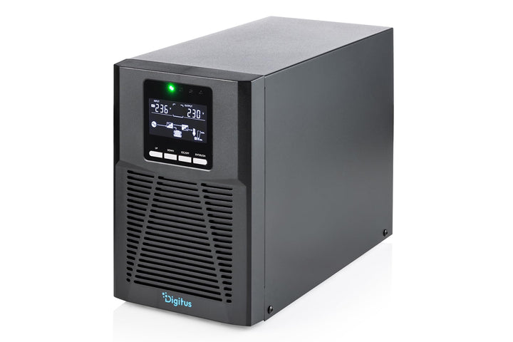 DIGITUS OnLine USV-System – 1 kVA 1 kW – 4X IEC C13 Steckdosen – Tower | Unterbrechungsfreie Stromve