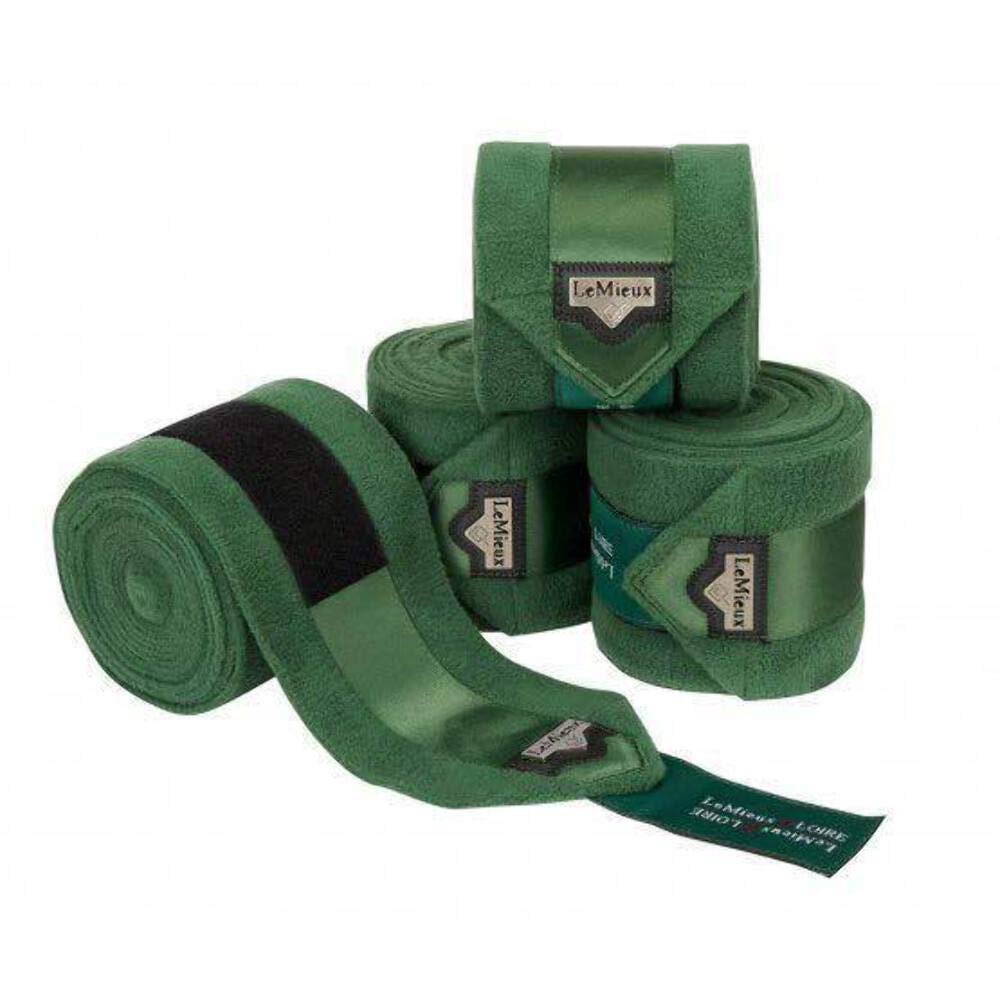 LeMieux Loire Satin Polo Bandages Hunter Green Set of 4 L hunter green, L hunter green