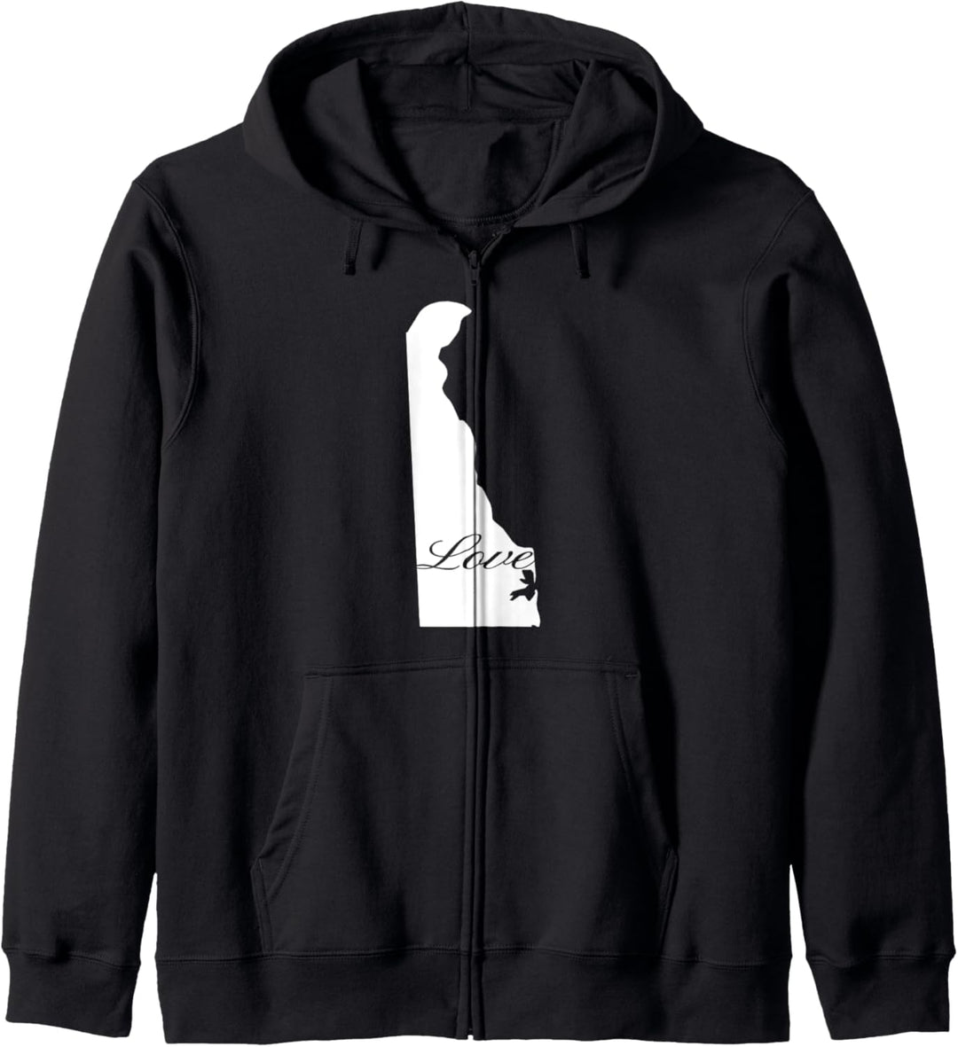 Delaware Cursive Love State Pride Kapuzenjacke