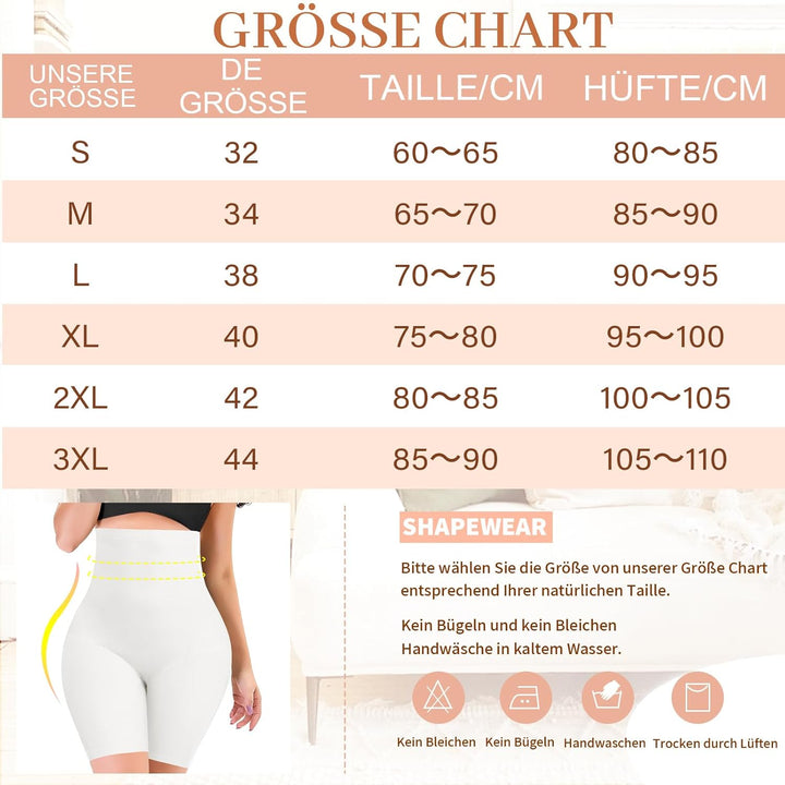 Bauchweg Unterhose Damen Shapewear Spitze Miederhose Figurformende Unterwäsche Hohe Taille Miederpan