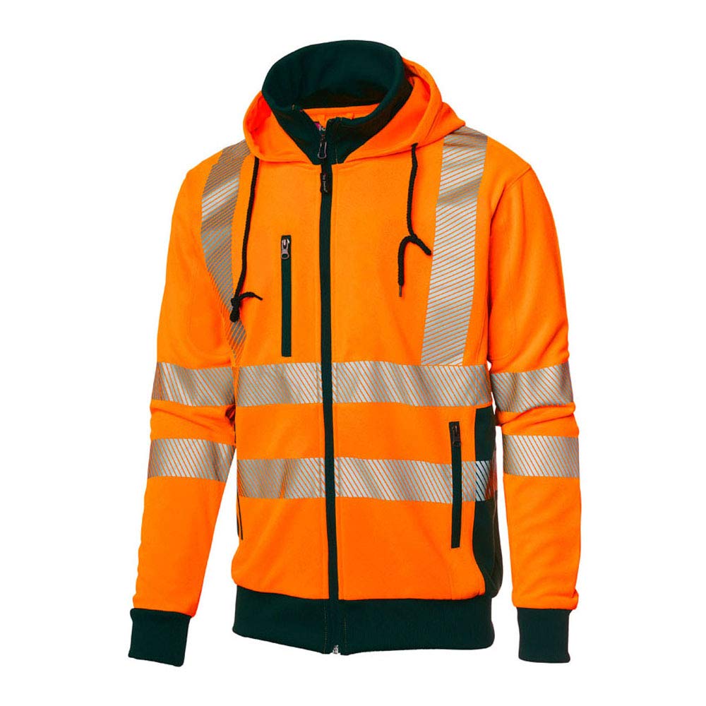 Top Swede 1729-22-06 Modell 1729 Warnschutz Kapuzenjacke, Orange/Marine, Grösse L