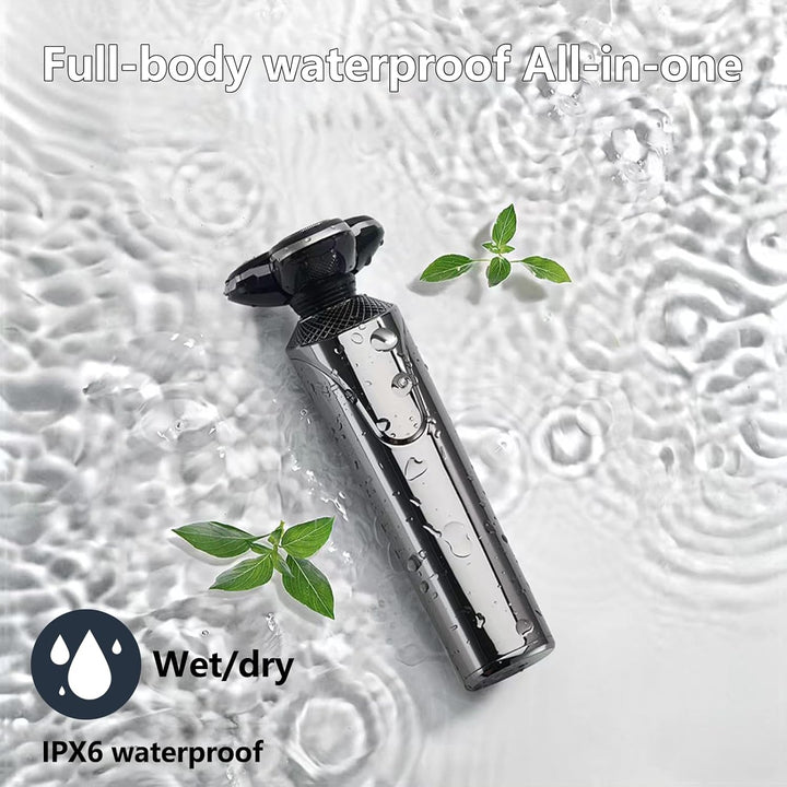 5-in-1 Elektrorasierer mit LCD-Batteriestandanzeige, IPX6 wasserdicht (vollständig waschbar), unters